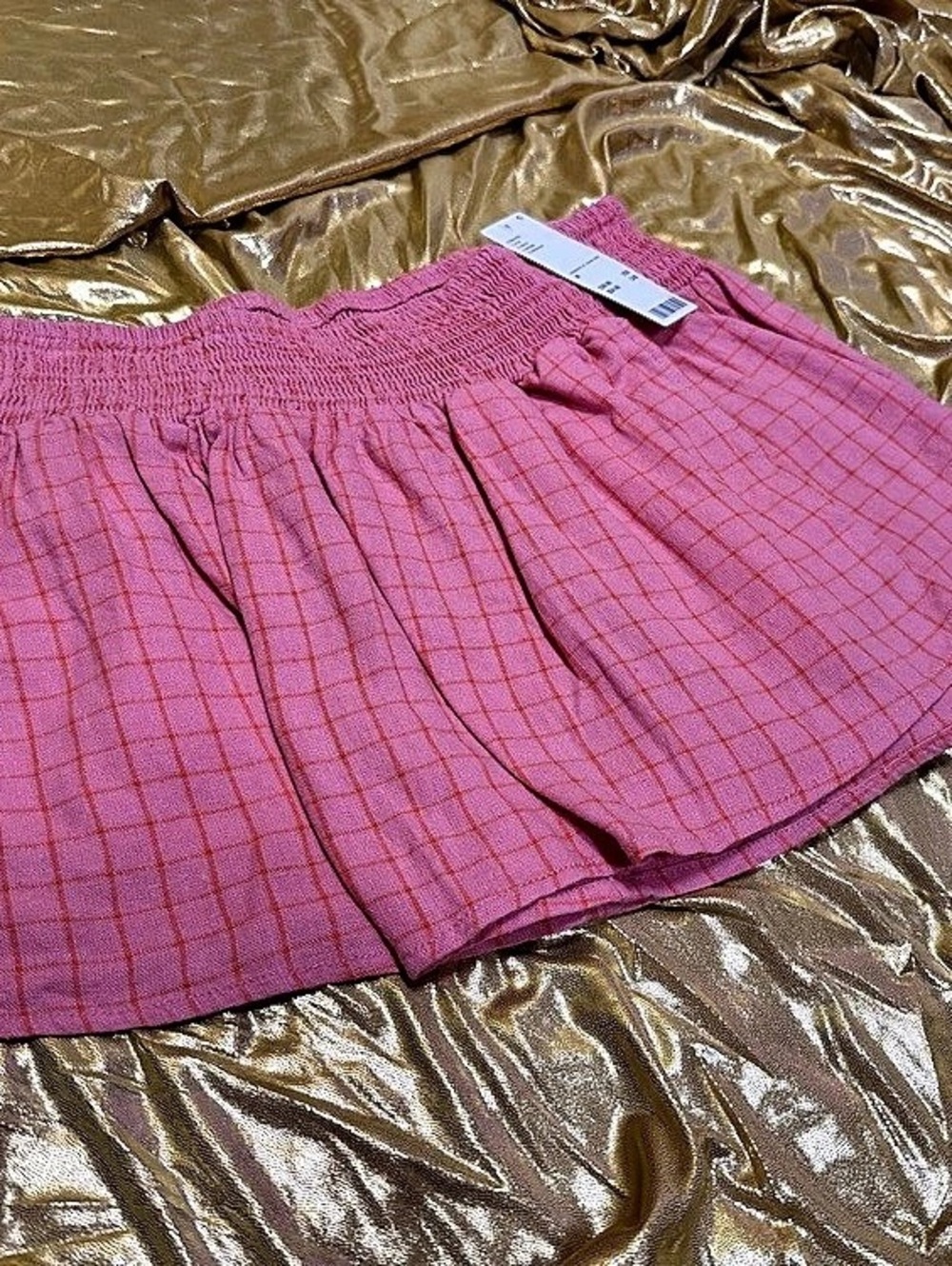 Disney Studios Costume Dept - Urban Outfitters Checkered High-Waist Shorts in Pi